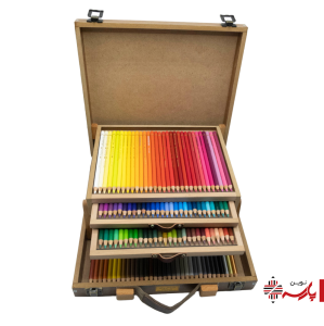مداد رنگی پلی کروم 120 رنگ جعبه چوبی فابرکاستل