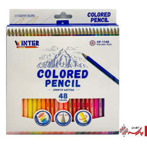 مداد رنگی 48 رنگ مقوایی حرفه ای وینتر