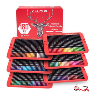 مداد رنگی 180 رنگ فلزی حرفه ای کالور(KALOUR)
