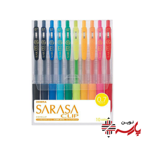 روان نویس 10 رنگ کیفی 0.7 ساراسا زبرا روان نویس 10 رنگ کیفی 0.7 ساراسا زبرا