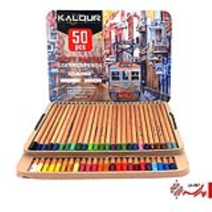 پاستل مدادی 50 رنگ جعبه فلزی (آرتیست) حرفه ای کالور